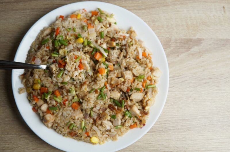 Easy Air fryer Chicken Bacon Fried Rice