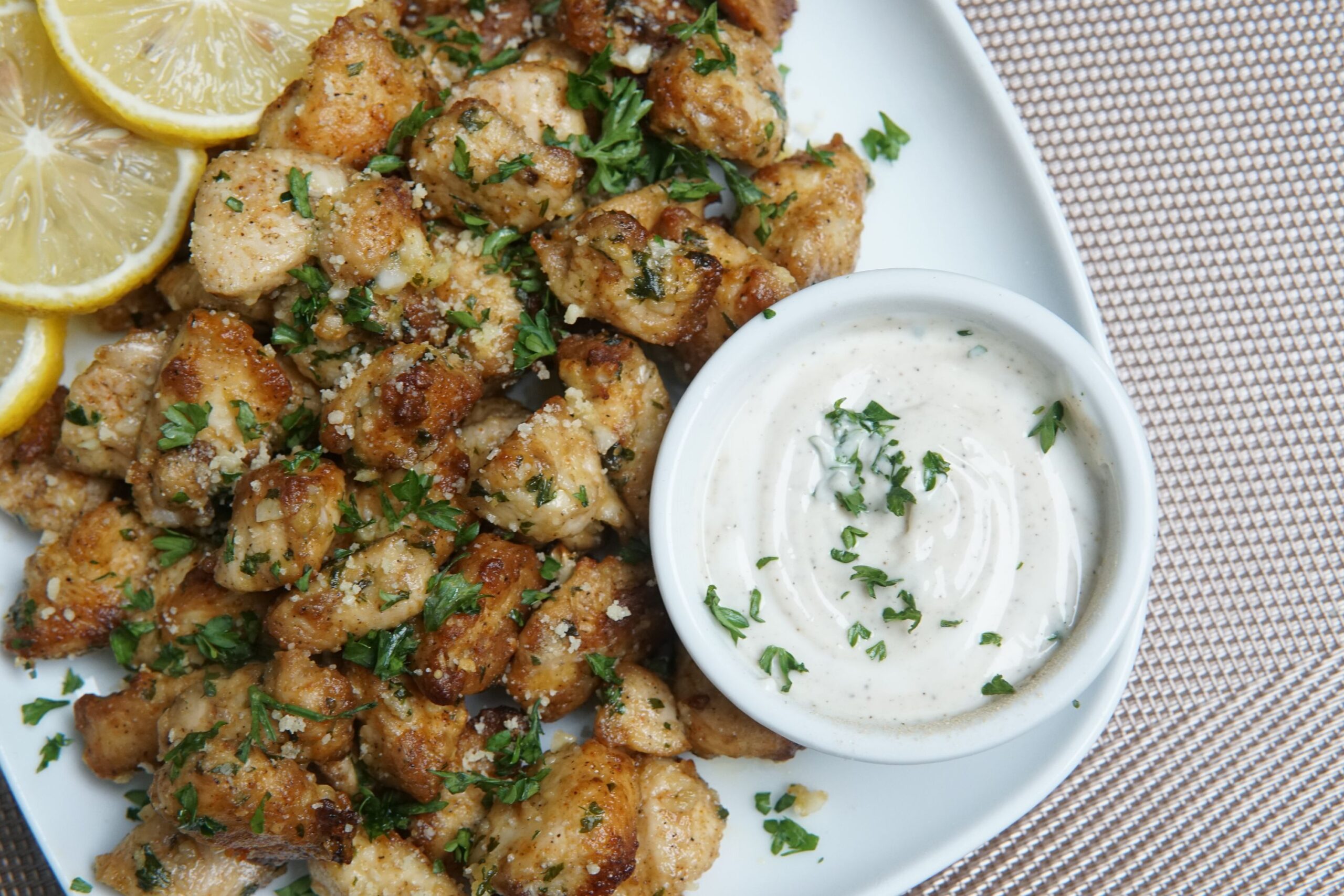 Garlic Parmesan Chicken Bites
