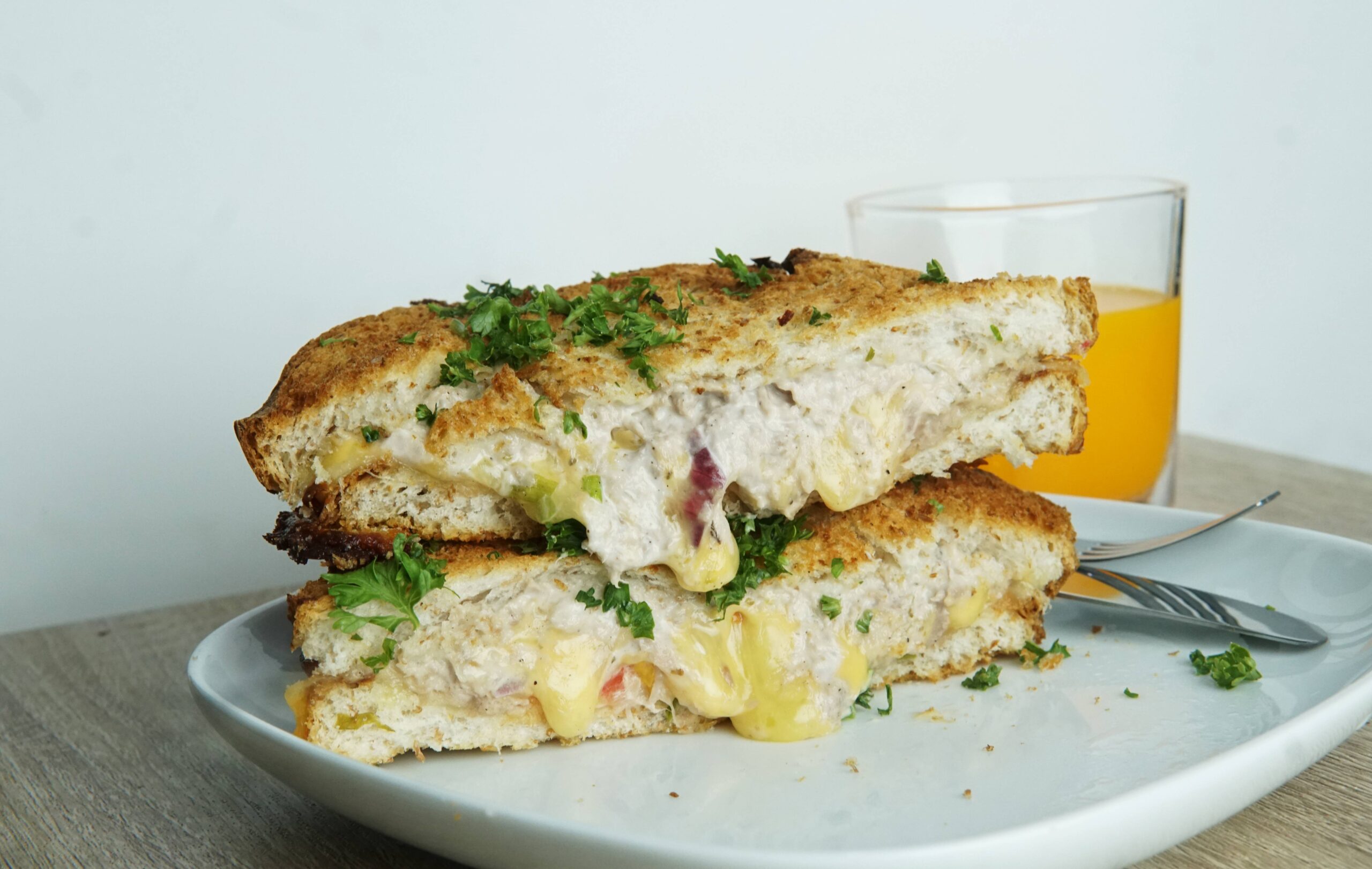 Air Fryer Tuna Melt Sandwich