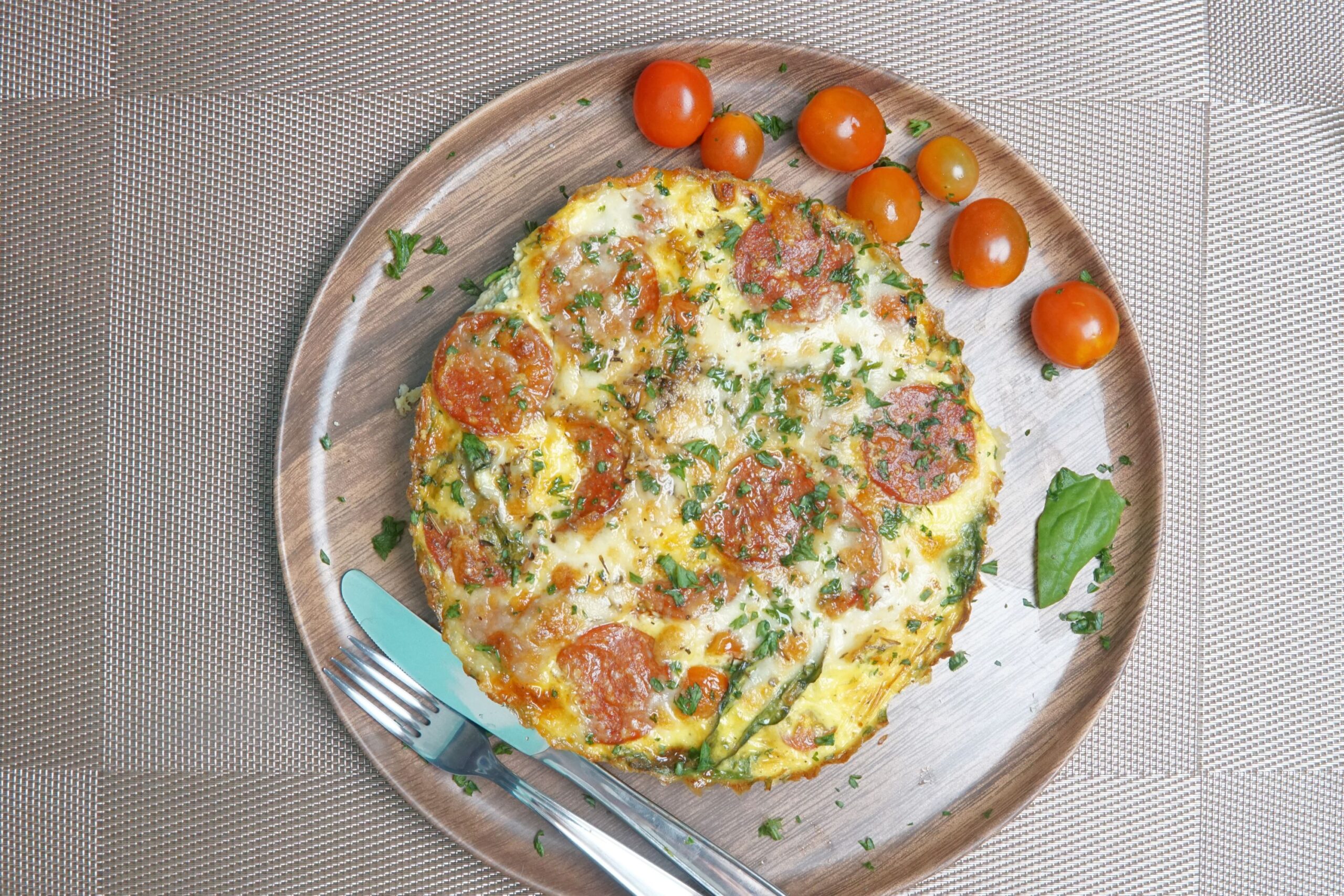 air fryer pepperoni frittata