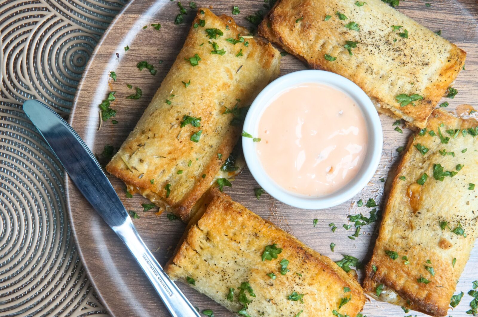 Cheesy Air Fryer Pizza Pocket in Under 10 minutes!