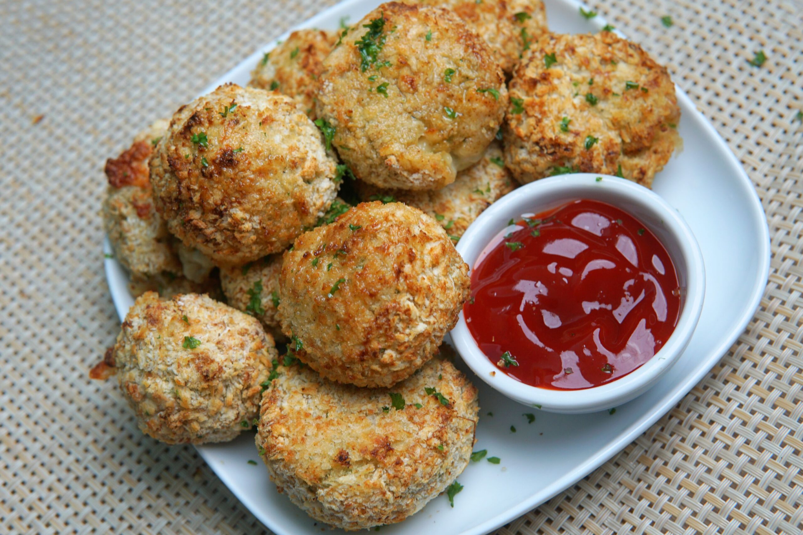 air fryer stuffed potato croquettes