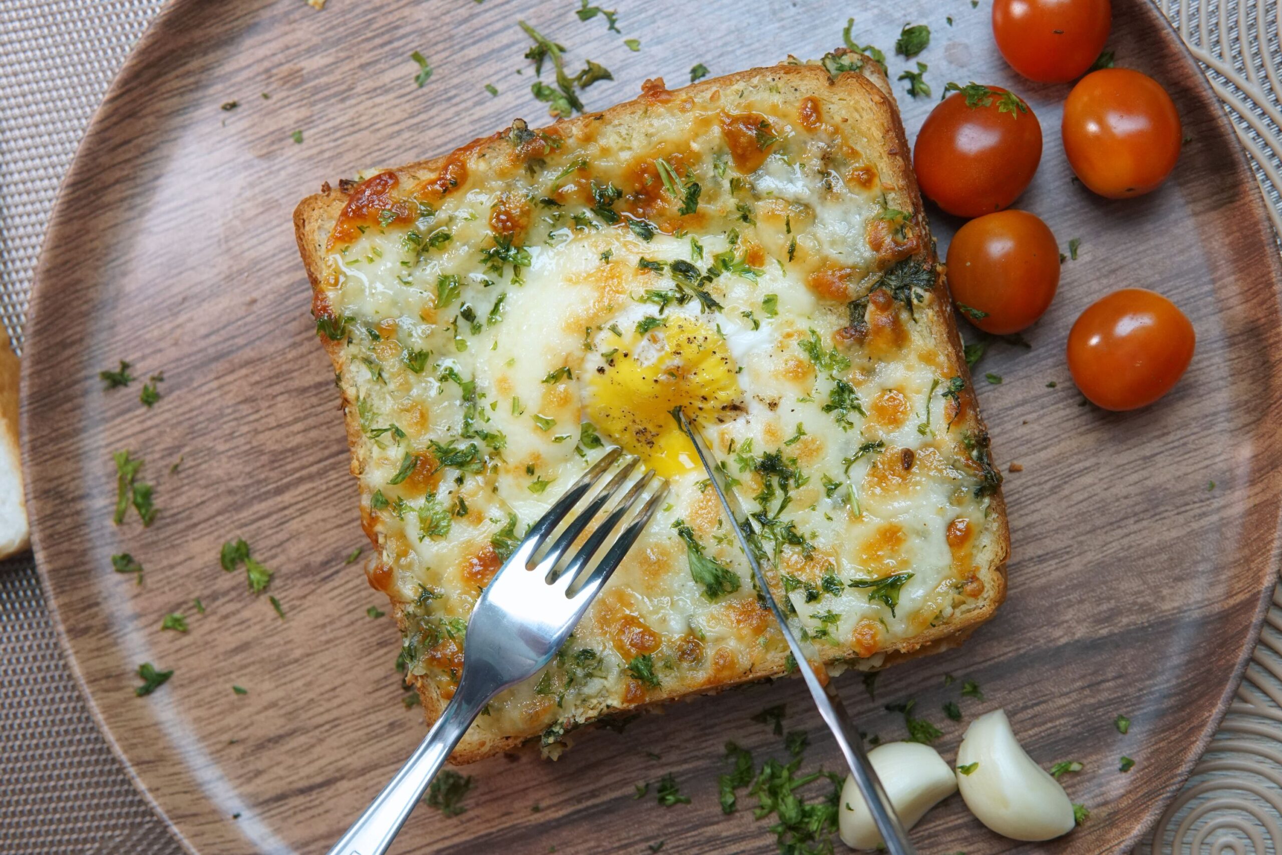 airfryer garlic egg toast