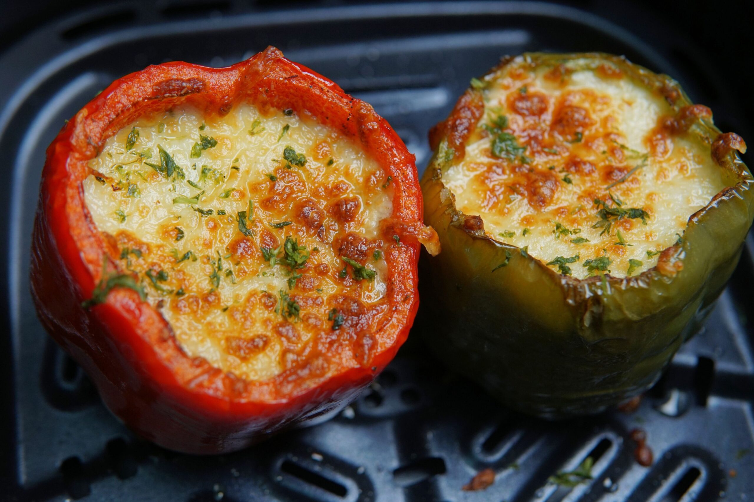 air fryer tuna stuffed bell pepper