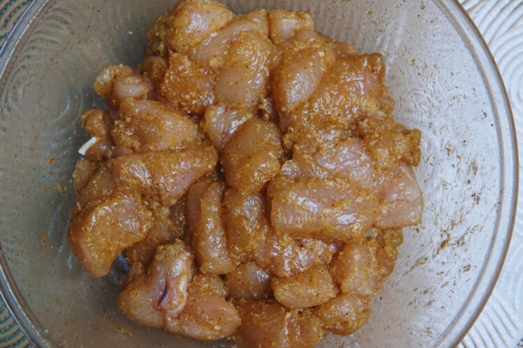 raw airfryer chicken bitesn