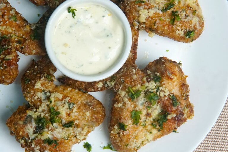 air fryer garlic parmesan chicken wings