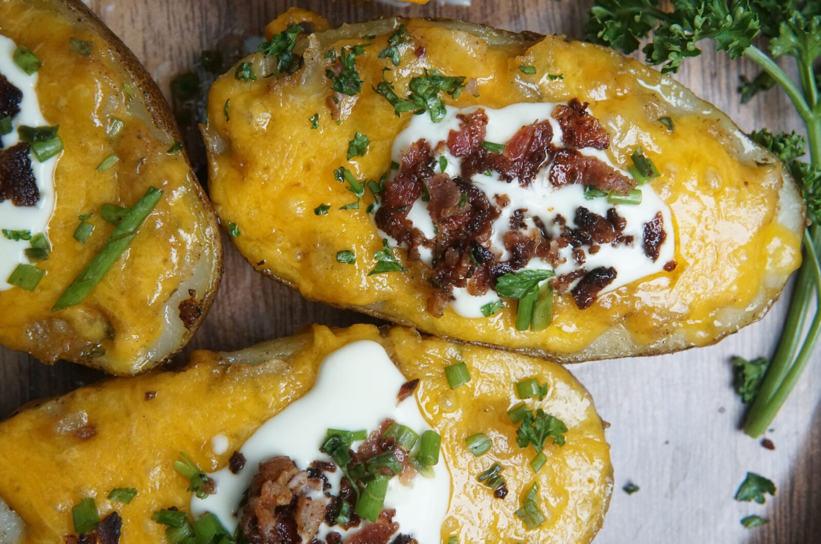 The Cheesy Air Fryer Twice Baked Potatoes